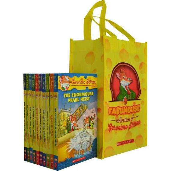 Geronimo Stilton 10th Anniversary 10-Book Bundled Set (#51-#60) (including 1 Geronimo Stilton Bag)