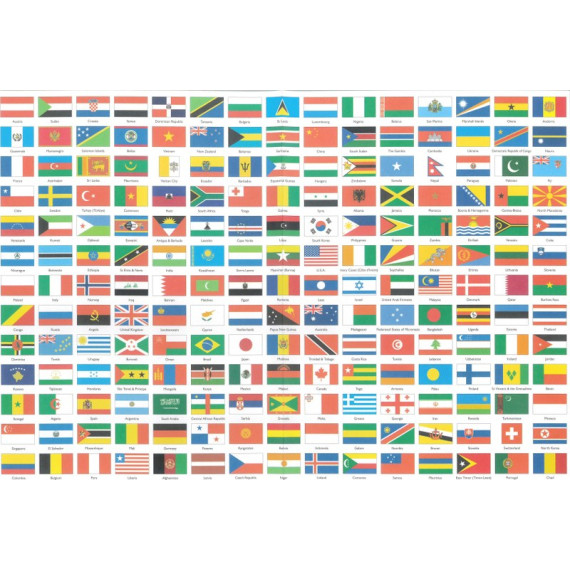 Usborne Book and Jigsaw: Flags of the World (300塊) (拼圖尺寸：59cm x 40cm)